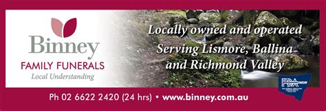 We request you to check with our team if you are looking for specific service details. . Lismore funeral notices
